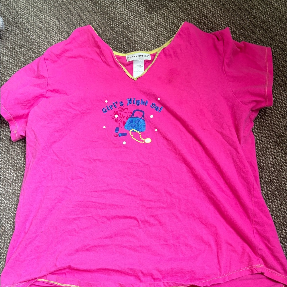 Vibrant Pink Short Sleeve Tee by [Brand]